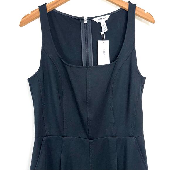 NWT Spanx Black Ponte Corset Perfect Collection Jumpsuit Size M Tall - Picture 6 of 16
